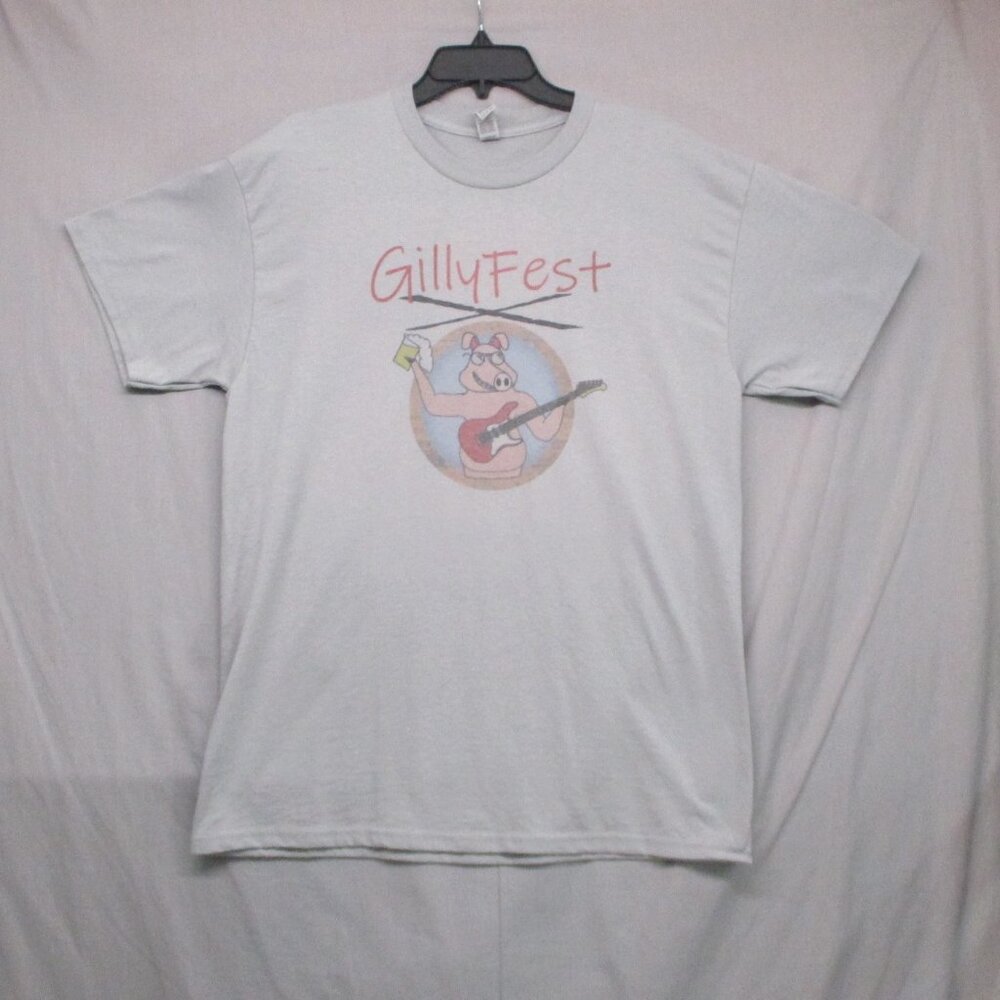 Gildan Gilly fest Graphic Print‎ T-Shirt Gray Men Size | L